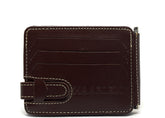 HAARLEM Unisex KUZE 21441 Leather Money Clip Wallet Brown